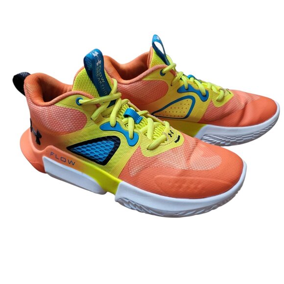 Under Armour Womens Flow Breakthru 3 E24 Panic Orange Basketball Shoes Size 8 - Picture 1 of 9
